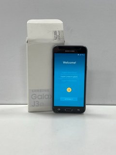 SAMSUNG GALAXY J3 (2016) 8 GB SMARTPHONE IN BLACK: MODEL NO SM-J320FN (BOXED WITH EARPHONES, CHARGING CABLE & PLUG). NETWORK EE [JPTM122009]