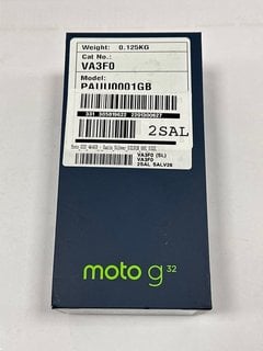 MOTOROLA MOTO G32 64 GB SMARTPHONE IN SATIN SILVER: MODEL NO XT2235-2 (WITH BOX & ALL ACCESSORIES) [JPTM121915]