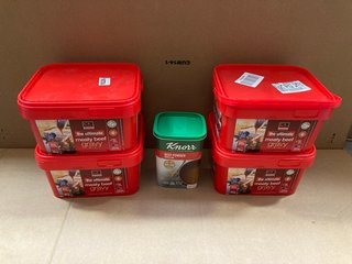 4 X MAJOR THE ULTIMATE MEATY BEEF GRAVY MIXES BB: 05/25 TO INCLUDE KNORR BEEF POWDER BOUILLON 50L BB: 05/24 (SOME ITEMS MAY BE PAST SELL BY): LOCATION - H16