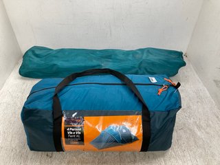 4 PERSON VIS A VIS TENT XL TO INCLUDE ARM CHAIR IN BLUE: LOCATION - E9