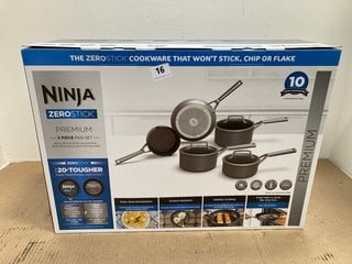 NINJA ZERO STICK PREMIUM 5 PIECE PAN SET RRP - £176: LOCATION - E0