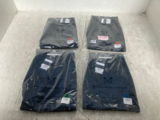 4 X ASSORTED MENS CLOTHING TO INCLUDE CREW CLOTHING COMPANY SLIM CHINO IN NAVY SIZE 32R: LOCATION - E12