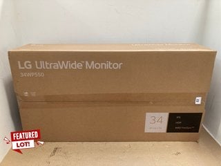 LG 34'' ULTRA WIDE MONITOR MODEL: 34WP550 RRP - £231: LOCATION - E0