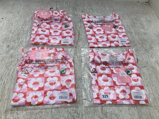 4 X SKINNY DIP CLOTHES TO INCLUDE 70S FLOWER CHECKER JERSEY VEST IN PINK SIZE M: LOCATION - E17