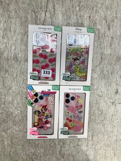 4 X SKINNY DIP PHONE CASES TO INCLUDE CHERRIES IN CLEAR FOR IPHONE 14 PRO MAX: LOCATION - E17