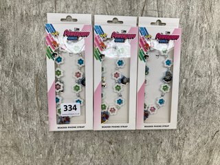 3 X SKINNY DIP X POWERPUFF GIRLS BEADED PHONE STRAPS: LOCATION - E17