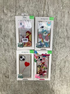 4 X SKINNY DIP PHONE CASES TO INCLUDE THE LION KING FOR IPHONE 13: LOCATION - E17