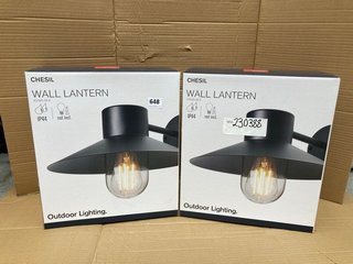 2 X CHESIL 1P44 WALL LANTERNS: LOCATION - F2