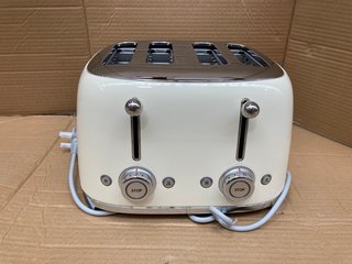 SMEG 4 SLICE TOASTER IN CREAM: LOCATION - F2