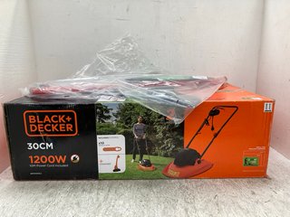 BLACK + DECKER 30CM LAWNMOWER WITH STRIMMER TO INCLUDE DARLAC GRAB N LIFT: LOCATION - E2