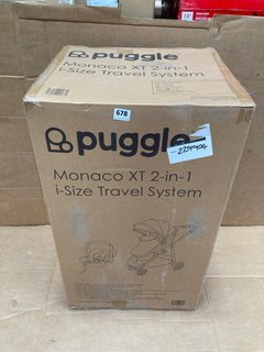 PUGGLE MONACO XT 2 IN 1 I - SIZE TRAVEL SYSTEM RRP - £208: LOCATION - F1