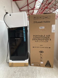 RUSSELL HOBBS PORTABLE AIR CONDITIONER AND DEHUMIDIFIER AND AIR COOLER RRP - £259: LOCATION - G16