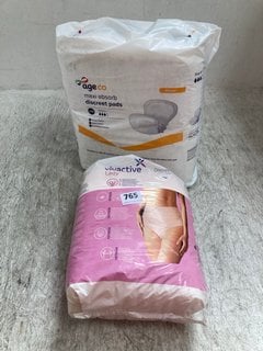 2 X ASSORTED VIVA ACTIVE AND AGE UK WOMENS DISCREET PANTS AND PADS: LOCATION - G17