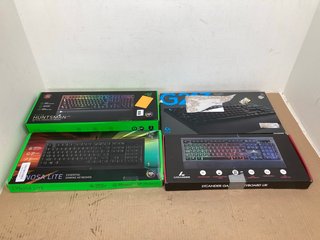 4 X ASSORTED COMPUTER KEYBOARDS TO INCLUDE RAZER HUNTSMAN V2 OPTICAL GAMING KEYBOARD: LOCATION - G3