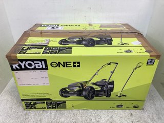 RYOBI CORDLESS LAWNMOWER AND GRASS TRIMMER RRP - £219: LOCATION - G5