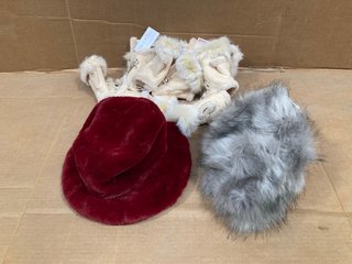 QTY OF ASSORTED CLASSIC MILLINERY FAUX FUR WOMENS WINTER ACCESSORIES IN VARIOUS COLOURS AND DESIGNS: LOCATION - G7