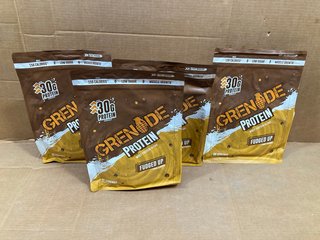 4 X GRENADE PROTEIN POWDERS 2KG BB: 02/26: LOCATION - G7