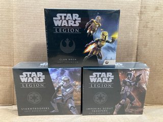 3 X ASSORTED STAR WARS LEGION UNIT EXPANSION PACKS TO CLAN WREN (SEALED): LOCATION - G7