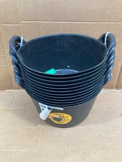 QTY OF XTRADE 15L FLEXI TUBS IN BLACK: LOCATION - G7