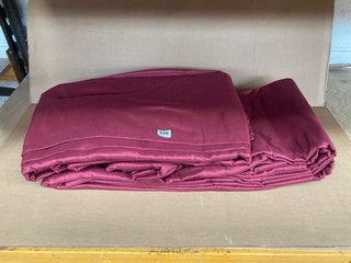 MITRE BLACKOUT CURTAIN PAIR IN RASPBERRY: LOCATION - G10