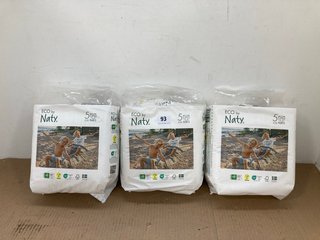 3 X ECO BY NATY PACK OF 20 NAPPY PANTS SIZE 5: LOCATION - E5