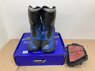 SMALL SQUARE FILTER TO INCLUDE RST WOMENS WATERPROOF MOTORCYCLE BOOTS IN BLACK SIZE: 6: LOCATION - G11