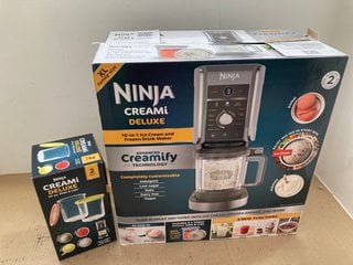 NINJA CREAMI DELUXE 11 IN 1 ICE CREAM AND FROZEN TREAT MAKER TO INCLUDE 2 X 24OZ PINTS AND LIDS RRP - £249: LOCATION - G13