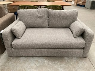 MODEL 4 2 SEATER SOFA IN CORTO DOVE GREY BOUCLE STYLE FABRIC - RRP £399: LOCATION - B4