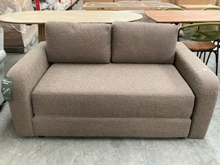 MODEL 5 SOFA BED IN CORTO MOCHA BROWN BOUCLE STYLE FABRIC - RRP £499: LOCATION - B4