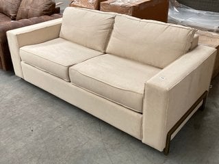 RICHMOND 3 SEATER SOFA BED IN NATURAL FABRIC - RRP £2850: LOCATION - B4