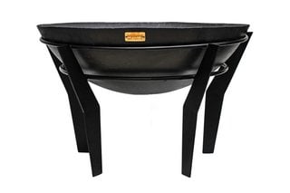 OUTDOOR METAL KENDAL FIREBOWL ON STAND IN BLACK H44.5CM W77CM - RRP £400: LOCATION - A6