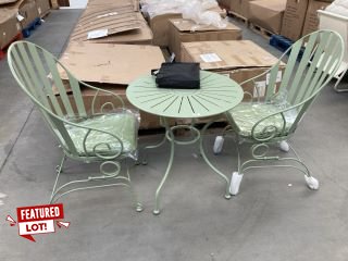 SUNBURST ROCKER GARDEN BISTRO SET IN SAGE GREEN - RRP £143: LOCATION - A5