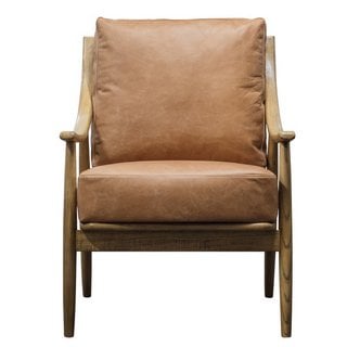 GALLERY INTERIORS RELIANT OCCASIONAL CHAIR IN BROWN FINISH: LOCATION - B7