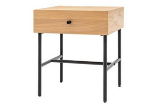 ASHDOWN 1 DRAWER BEDSIDE TABLE IN NATURAL - RRP £179: LOCATION - B2