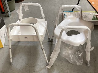 2 X COMMODE AIDS IN WHITE: LOCATION - B9