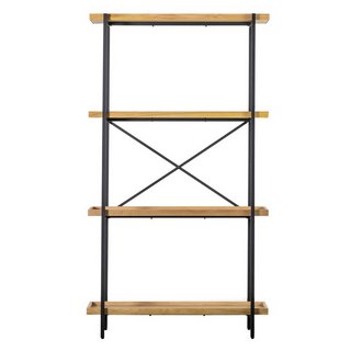 TORRINGTON OPEN DISPLAY SHELVING UNIT IN NATURAL AND BLACK - RRP £499: LOCATION - B2