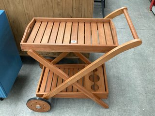 TARIFA OUTDOOR DRINKS TROLLEY IN NATURAL - RRP £375: LOCATION - B2