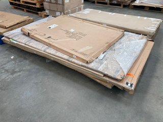 PALLET OF ASSORTED ITEMS TO INCLUDE STEEL EXTRA LARGE OVERSIZED WALL MOUNTED WHITEBOARD 2400 X 1200: LOCATION - A3 (KERBSIDE PALLET DELIVERY)