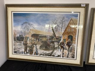 LARGE MILITARY PRINT, 'LANCE, 50TH MISSILE RGT.', 1990, FRAMED AND GLAZED: LOCATION - PB