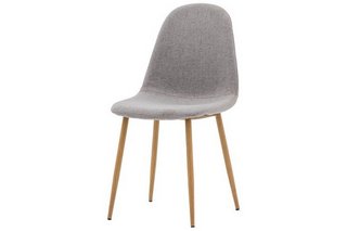 PAIR OF MILLICAN DINING CHAIRS IN GREY AND OAK FINISH - RRP £199: LOCATION - B3