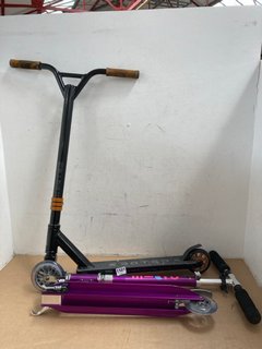 MICRO PURPLE SCOOTER TO INCLUDE X RATED STUNT SCOOTER IN BLACK & BROWN: LOCATION - BR5