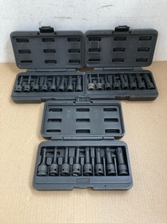 3 X 8 PIECE DRIVE IMPACT TORX SETS - 3/3 COMPLETE: LOCATION - BR6