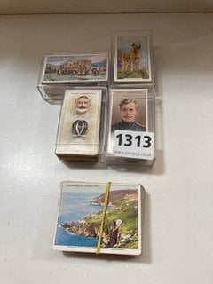 FIVE SETS OF ANTIQUE CIGARETTE CARDS: LOCATION - CR