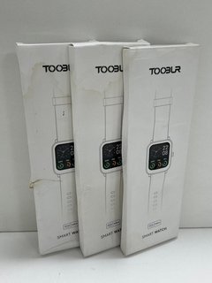 3X TOOBUR IDW19 SMARTWATCHES IN PINK: MODEL NO B0C73KTMMY (WITH BOX & ALL ACCESSORIES) [JPTM122005]. THIS PRODUCT IS FULLY FUNCTIONAL AND IS PART OF OUR PREMIUM TECH AND ELECTRONICS RANGE