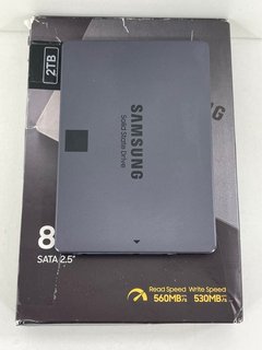 SAMSUNG 870 QVO SATA 2.5" 2TB SOLID STATE DRIVE: MODEL NO MZ-77Q2T0 (WITH BOX) [JPTM121884]. THIS PRODUCT IS FULLY FUNCTIONAL AND IS PART OF OUR PREMIUM TECH AND ELECTRONICS RANGE