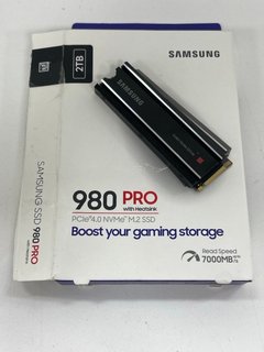 SAMSUNG 980 PRO WITH HEATSINK 2TB NVME M.2 SSD: MODEL NO MZ-V8P2T0 (WITH BOX) [JPTM121907]. THIS PRODUCT IS FULLY FUNCTIONAL AND IS PART OF OUR PREMIUM TECH AND ELECTRONICS RANGE