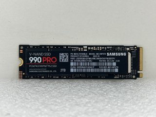 SAMSUNG 990 PRO NVME M.2 2TB SOLID STATE DRIVE: MODEL NO MZ-V9P2T0 (UNIT ONLY) [JPTM121892]. THIS PRODUCT IS FULLY FUNCTIONAL AND IS PART OF OUR PREMIUM TECH AND ELECTRONICS RANGE