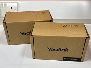 2 X YEALINK DIRECT IP PHONES (ORIGINAL RRP - £130) IN BLACK: MODEL NO W73H (WITH BOX & ALL ACCESSORIES) [JPTM122115]. THIS PRODUCT IS FULLY FUNCTIONAL AND IS PART OF OUR PREMIUM TECH AND ELECTRONICS