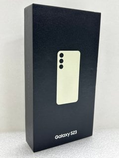 SAMSUNG GALAXY S23 5G 128GB SMARTPHONE IN CREAM: MODEL NO SM-S911B/DS (WITH BOX & ALL ACCESSORIES) [JPTM122049]. (SEALED UNIT). THIS PRODUCT IS FULLY FUNCTIONAL AND IS PART OF OUR PREMIUM TECH AND EL