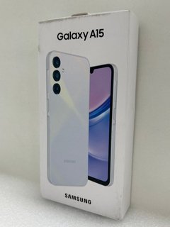 SAMSUNG GALAXY A15 128GB SMARTPHONE IN LIGHT BLUE: MODEL NO SM-A155F/DSN (WITH BOX & ALL ACCESSORIES) [JPTM122086]. (SEALED UNIT). THIS PRODUCT IS FULLY FUNCTIONAL AND IS PART OF OUR PREMIUM TECH AND